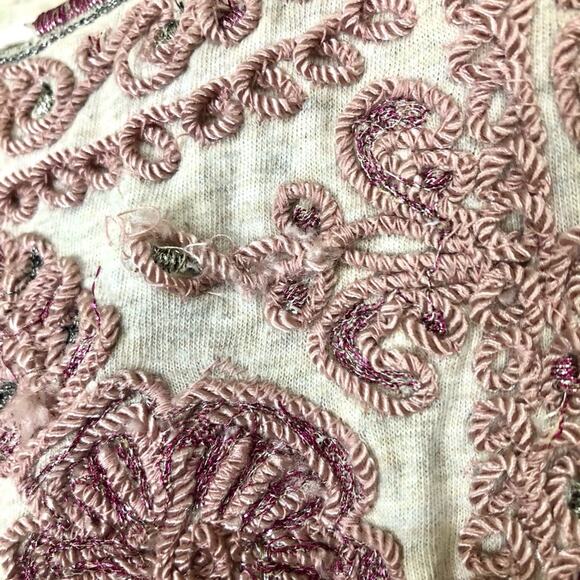 Sundance Embroidered Rope Yoke Eyelet Sleeve T-Shirts Tan Size Small - Picture 7 of 7